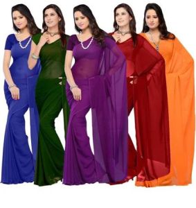 Designer Georgette Sarees for Casual, Partywear, Festive