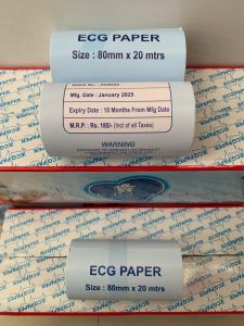 3 CH ECG Paper Roll 80mm*20 Mtr