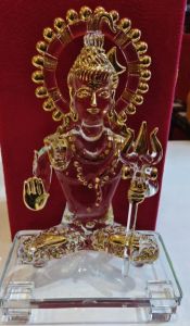 Plain Non Printed God Glass Murti, Color : Crystal Antique