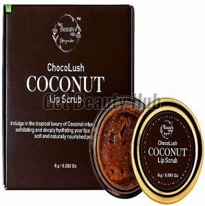 Choco Lush Coconut Lip Scrub, Color : Brown
