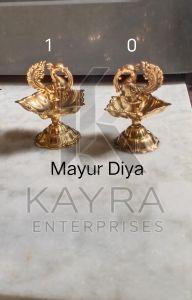 Brass Peacock Oil Lamp Set OF 2 Pcs