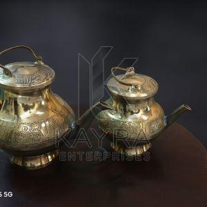 Polished Brass Kamandal Gangajali Kalash, Color : Golden Antique