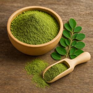 Blended Pure Moringa Powder, Color : Green for Nutritional Supplement