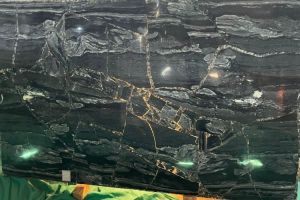 Black Italian Marble Table Top with Light