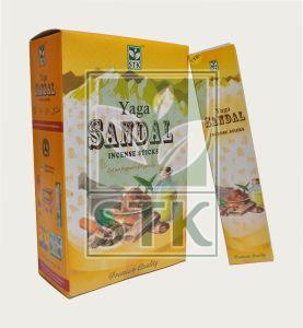 90gm Yaga Sandal Premium Incense Sticks, Color : Brown