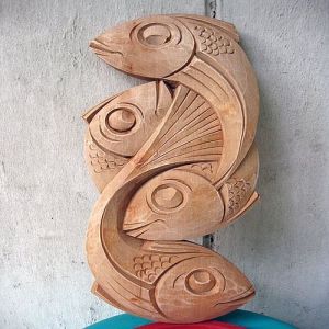 Decorative Wooden Fish Showpiece