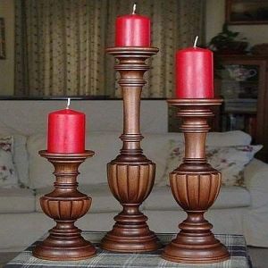 Handmade Wooden Candle Stand