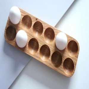 Oak Wood Egg Tray, Shape : Rectangular