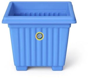 Plastic Blue Square Flower Pot 8 Inch, Brand Name : Bbi