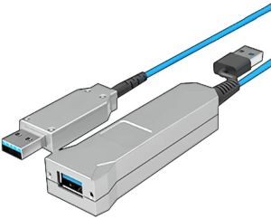USB3.1 Pure Fiber Active Optical Extension Cable-AM to AF-100m-5Gbps