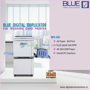 Automatic BPS350 Blue Digital Duplicator, Color Output : Single Color