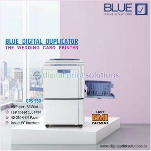 Automatic BPS550 Blue Digital Duplicator, Color Output : Single Color