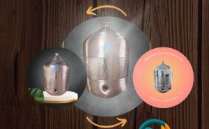 Stainless Steel Copper Water Dispenser, Color : Brown