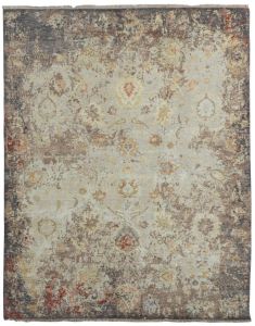 Saaj Traditional Abstract Hand Knotted Multi Color Carpet