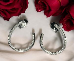 Platinum Diamond Earrings Regular, Brand Name : Jewdiam