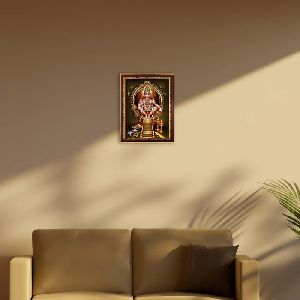 Polished Ayyappan Photo Frame - God Picture 8x6inch, 14x10inch