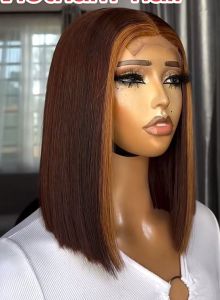 Natural Hair Wigs, Color : Brownish Curly, Wavy, Gender : Female