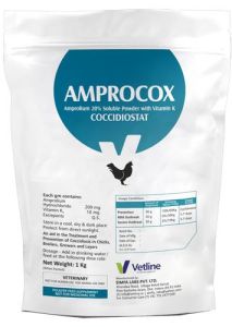 Amprocox Amprolium 20% Vitamin K Water Soluble Powder