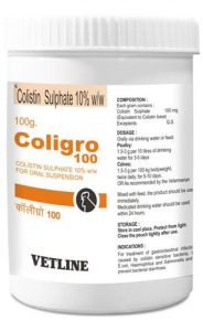 Coligro 100mg Colistin Sulphate 10% Water Soluble Powder