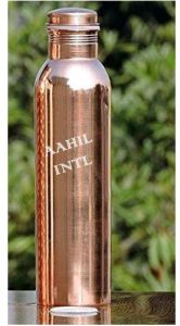 Copper Water Bottle Smooth Shiny Polish
