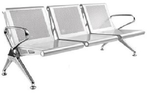 Non Polished Steel Waiting Visitors Sofa, Color : Grey