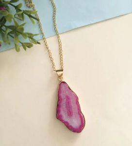 Trishala Raw Stone Chain Pendant
