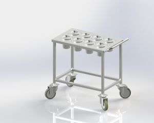Stainless Steel Masala Trolley, Color : Silver