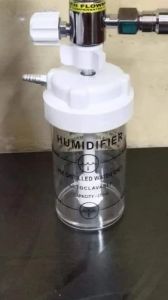 Poly Carbonate Oxygen Flow Meter With Humidifier, Color : White