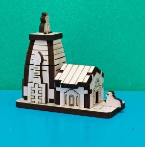 MDF Wood Traditional Shree Kedarnath Temple