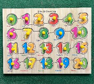 Wooden Educational Puzzle 0 to 20