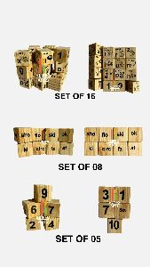 Natural Finish Wooden Educational Toy Wooden Blocks, Gender : Unisex