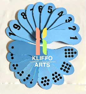 Wooden Educational Toy Counting Matching Shoe Pair