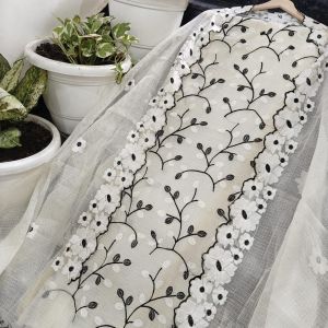 Ladies Cotton Floral Embroidered Suit