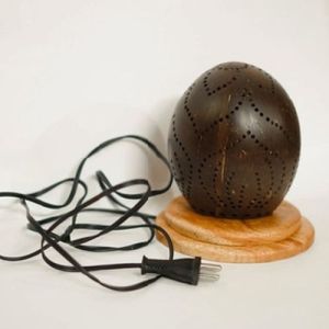 Coconut Shell Night Lamps, Color : Brown for Lighting
