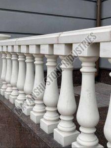 Sandstone Railing Pillar, Color : White 4x4x30 Inch