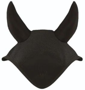 Plain Leather Premium Quality Horse Fly Veils, Color : Black