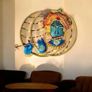 Metal Krishna Wall Frame