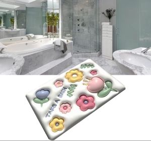 Bath Mate Bathroom Door Mat 3D Visual Bathtub Mats