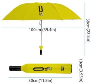 Bottle Umbrella With Plastic Case  Manual Lift Folding Portable Umbrella With Bottle Cover