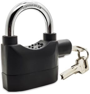 Polished Stainless Steel High-security Alarm Lock With Three Keys