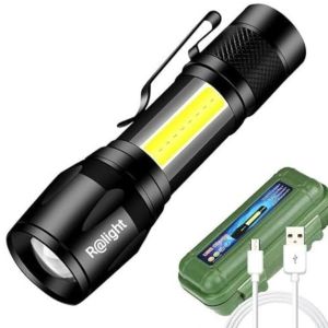 LED Rechargeable Tactical Flashlight, Color : Multicolour For All Use