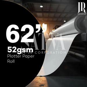 52 GSM 62 Inch  White Plotter Paper Rolls