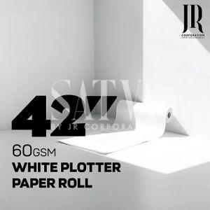 60 GSM 42 Inch White Plotter Paper Rolls