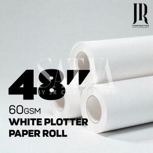 48 Inch 60 GSM White Plotter Paper Roll
