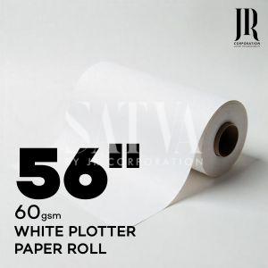 56 Inch 60 GSM White Plotter Paper Roll