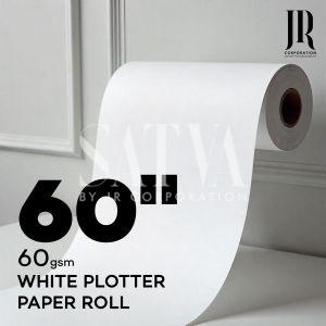 60 Inch 60 GSM White Plotter Paper Role