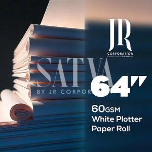 60 GSM 64 Inch White Plotter Paper Rolls