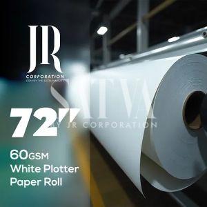 60 GSM 72 Inch White Plotter Paper Rolls