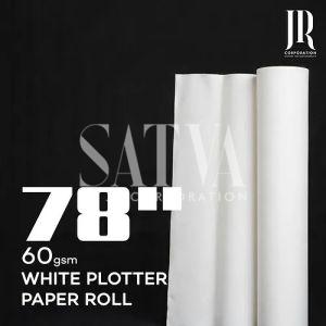 60 GSM 78 Inch White Plotter Paper Rolls