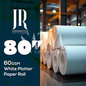 60 GSM 80 Inch White Plotter Paper Rolls